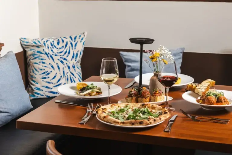 Wood-fired pizza, bruschetta and meatballs from our Italian restaurant menu in Santa Rosa